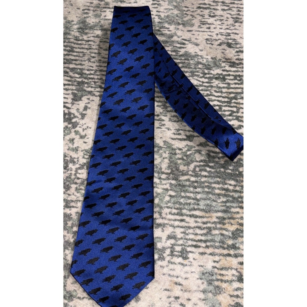 Vintage Blue Three Rocker Association Of Old Crows Necktie